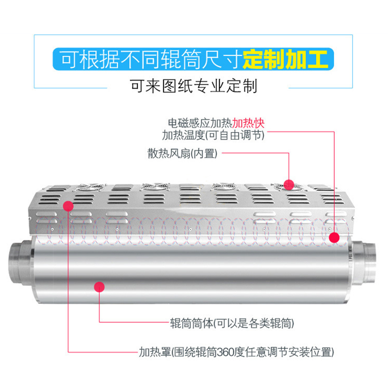 電磁加熱輥 輥筒電磁加熱器 節能電磁感應加熱器 滾筒電磁加熱圈